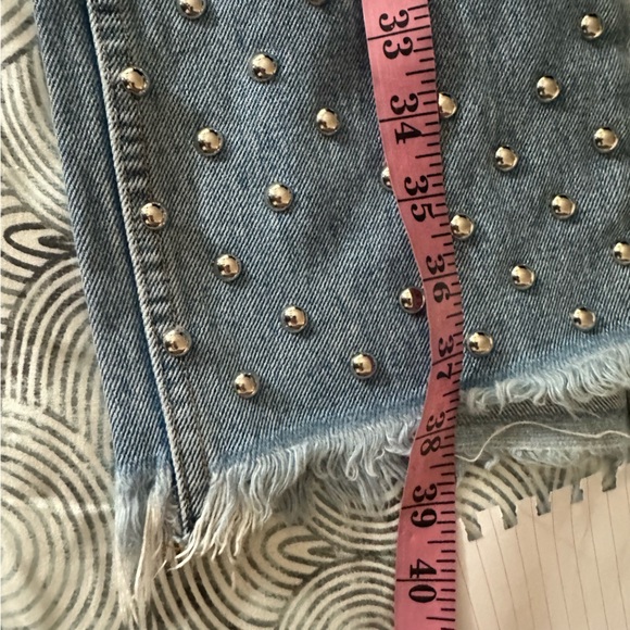 Carmar Emelia Sydney Distressed Knee Studded Raw Hem Button Fly HiRise Jeans 29 - Picture 16 of 16